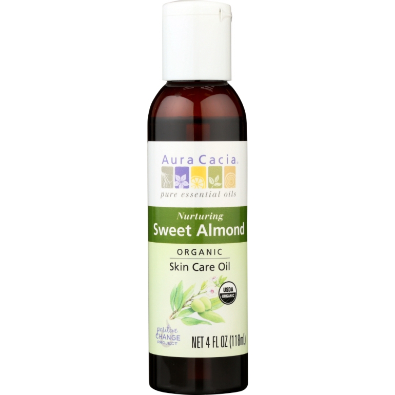 Organic Skin Care Oil Nuturing Sweet Almond, 4 oz
