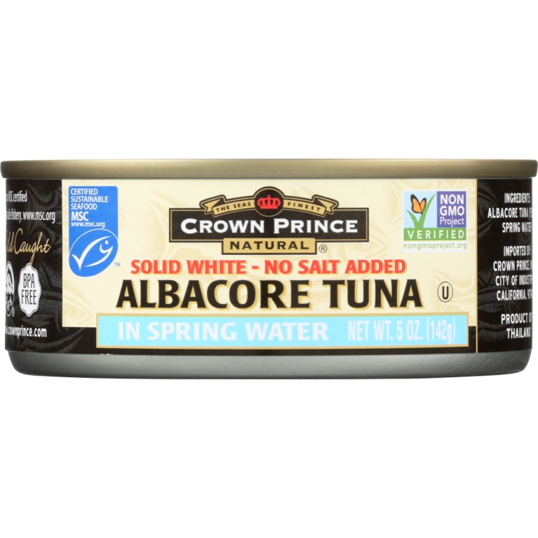 Solid White Albacore Tuna No Salt Added, 5 oz