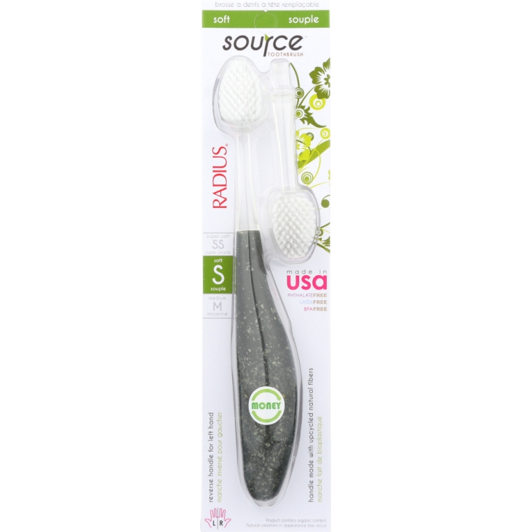 Source Toothbrush with Replacement Head Soft Bristle, 1 Toothbrush