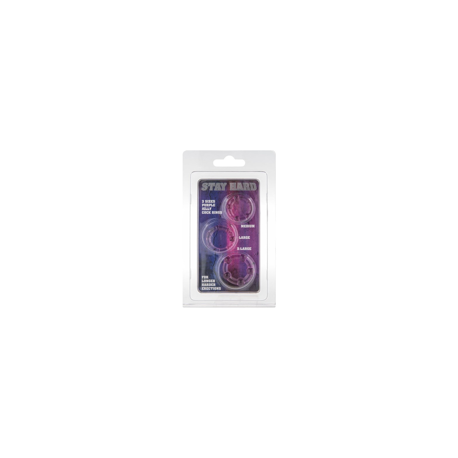 Juego Tres Anillos Pene Lila para Placer Extendio Juego Tres Anillos Pene Lila para Placer Extendio