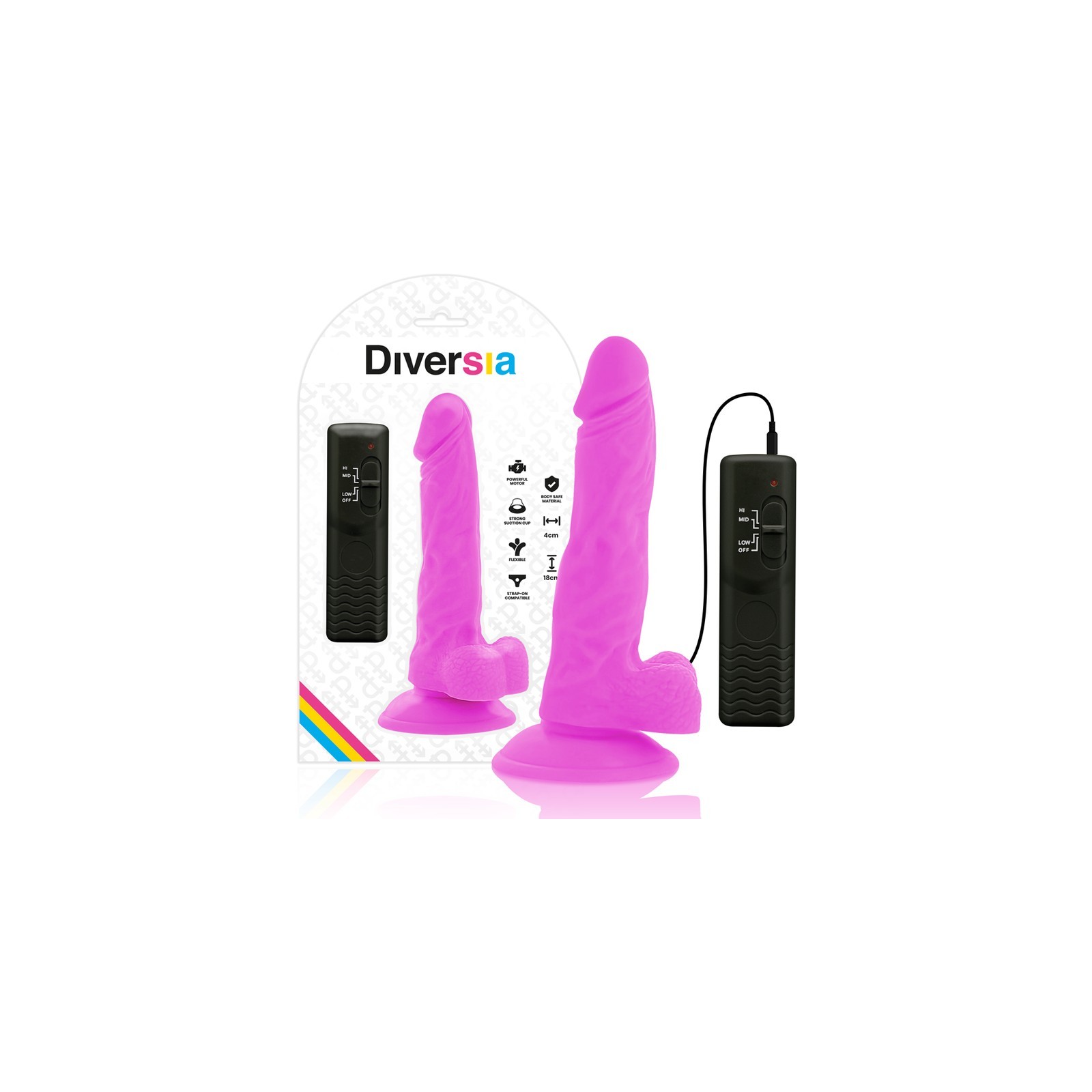 Dildo Flexible Con Vibración Lila 18 Cm Dildo Flexible Con Vibración Lila 18 Cm