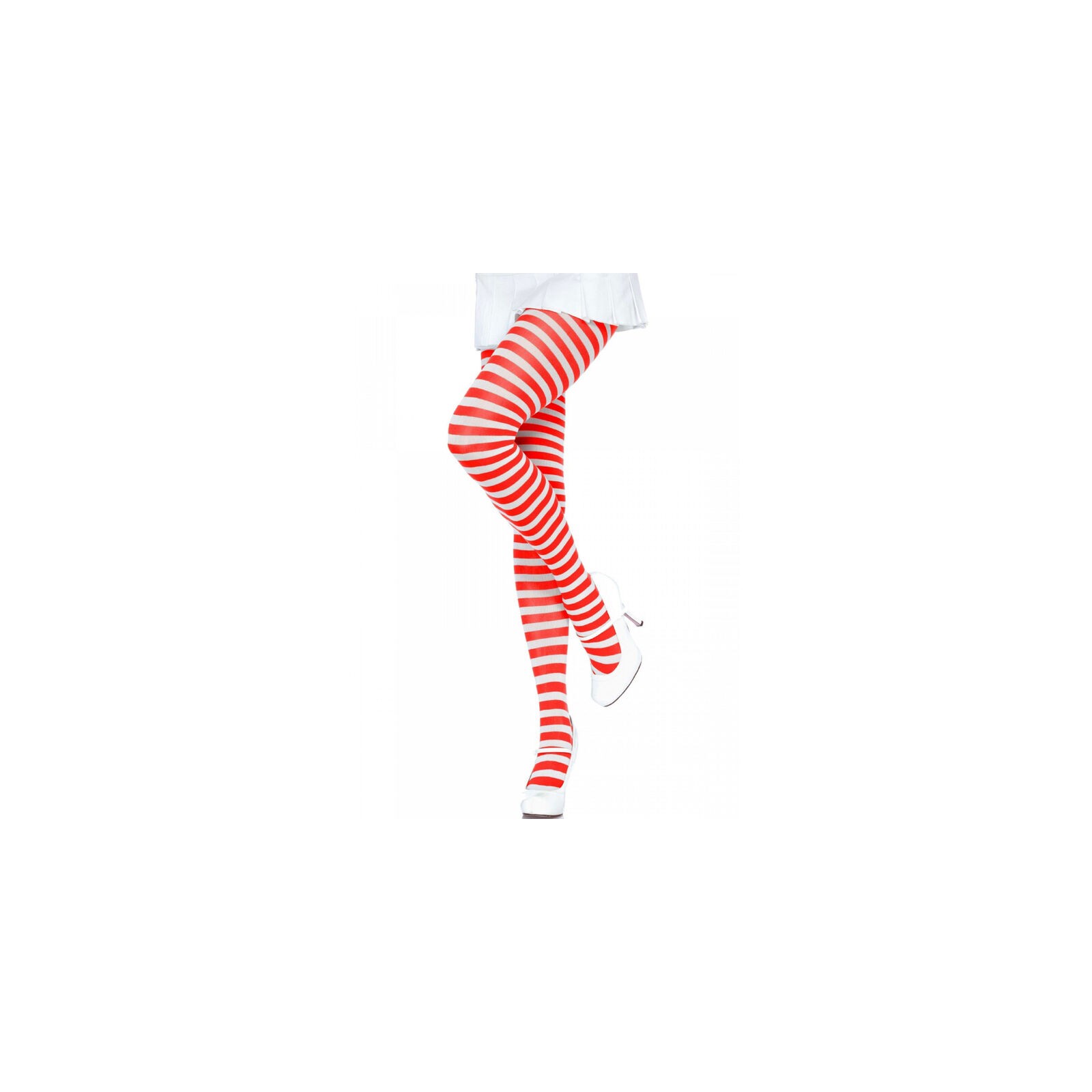 Leg Avenue - Medias De Rayas Blanco/rojo - Divertidas y Elegantes Leg Avenue - Medias De Rayas Blanco/rojo - Divertidas y Elegantes