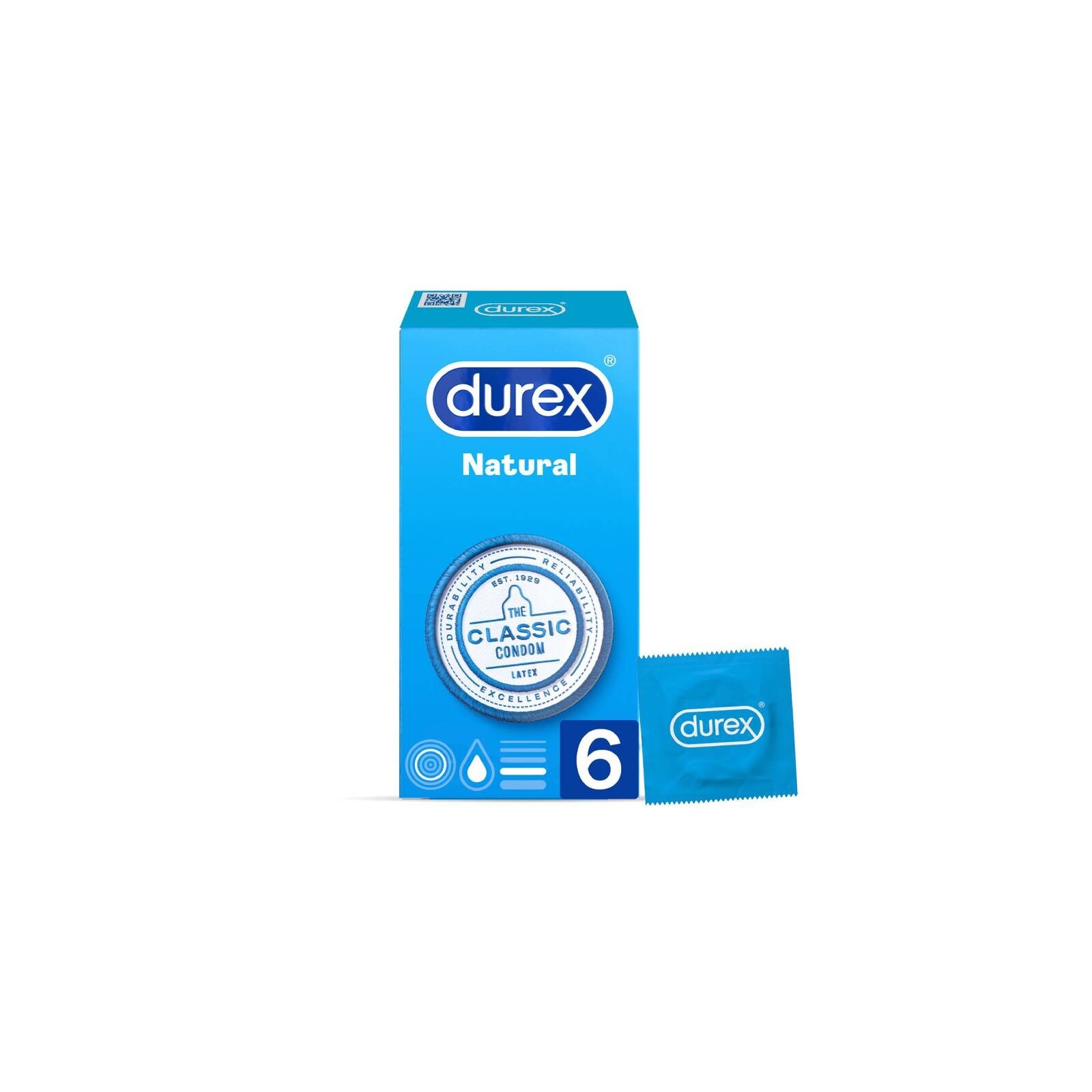 Durex - Natural Classic 6 Unidades Durex - Natural Classic 6 Unidades
