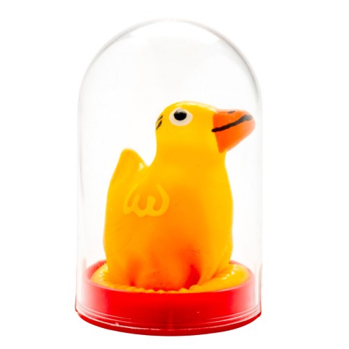Hand-Painted Condom Duck Playful Design