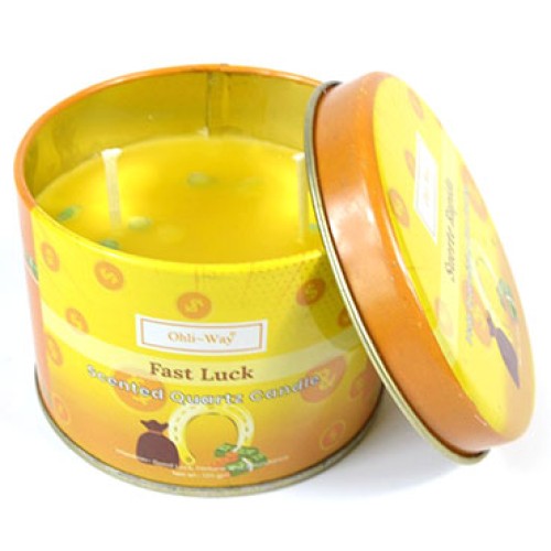 Suerte Rapida Quartz Tin Candle for Good Luck