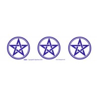 Calcomanía de Tres Pentagramas para Protección Espiritual