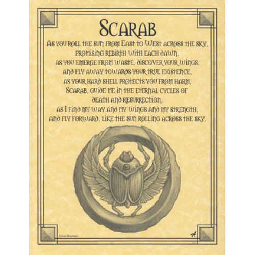Póster de Oración Scarab para Sabiduría