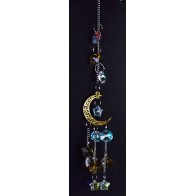 Golden Crescent Moon Suncatcher