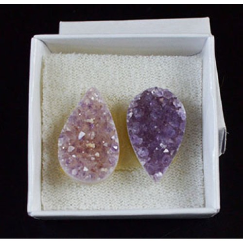 3/4" Amethyst Tear Druse Cabochons
