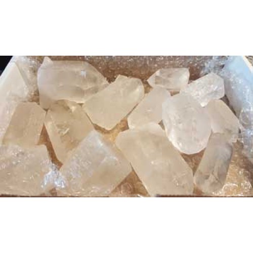 Rough Clear Quartz Points Flat ~3#