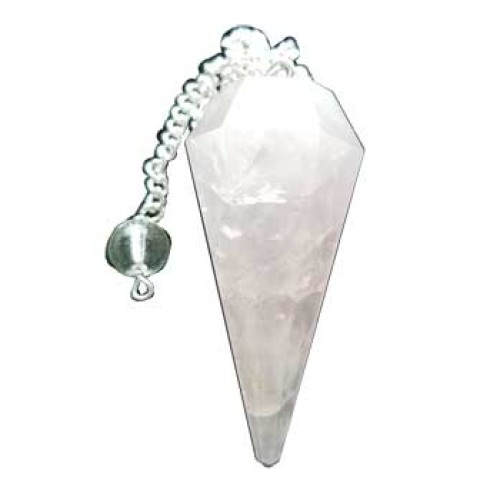 6-Sided Rose Quartz Pendulum for Emotional Healing