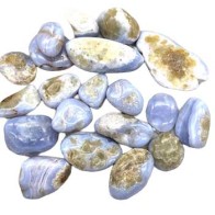 1 lb Blue Lace Agate Tumbled Stones