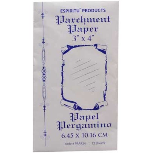 12 Pack 3" x 4" Parchment Paper for Spells