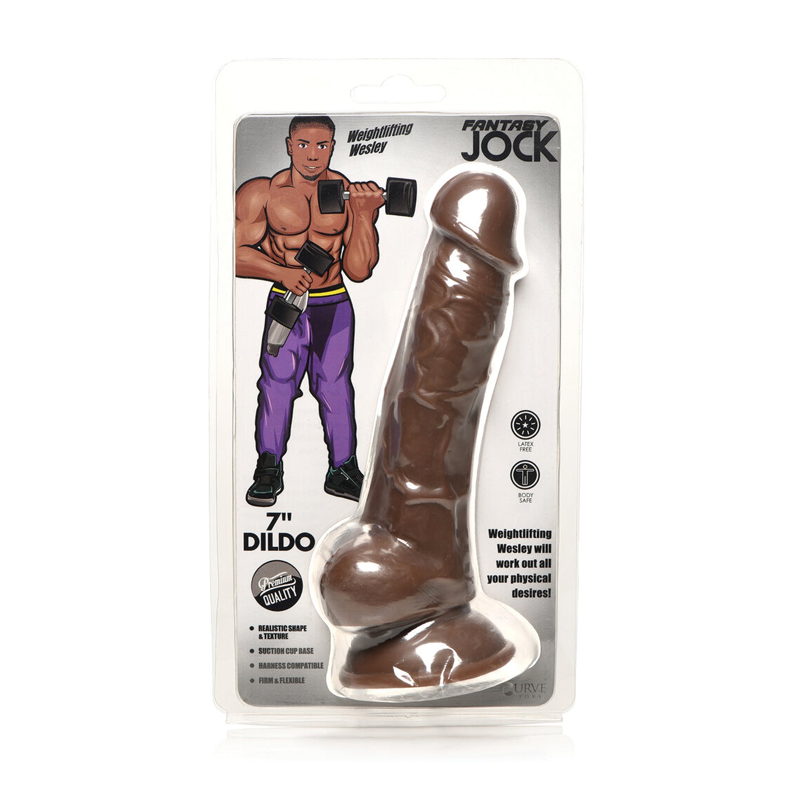 Curve Toys Jock Weightlifting Wesley Dildo - Dark Curve Toys Jock Weightlifting Wesley Dildo - Dark