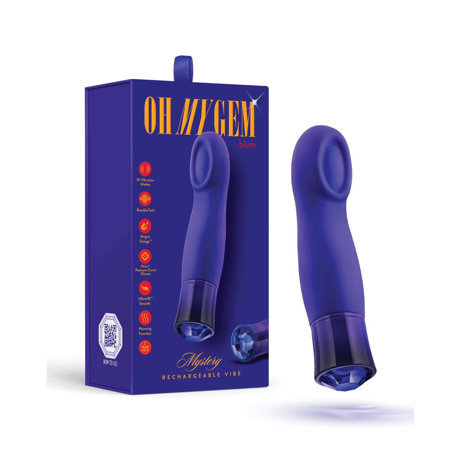 Blush Oh My Gem Mystery Vibrador Templado - Zafiro Blush Oh My Gem Mystery Vibrador Templado - Zafiro