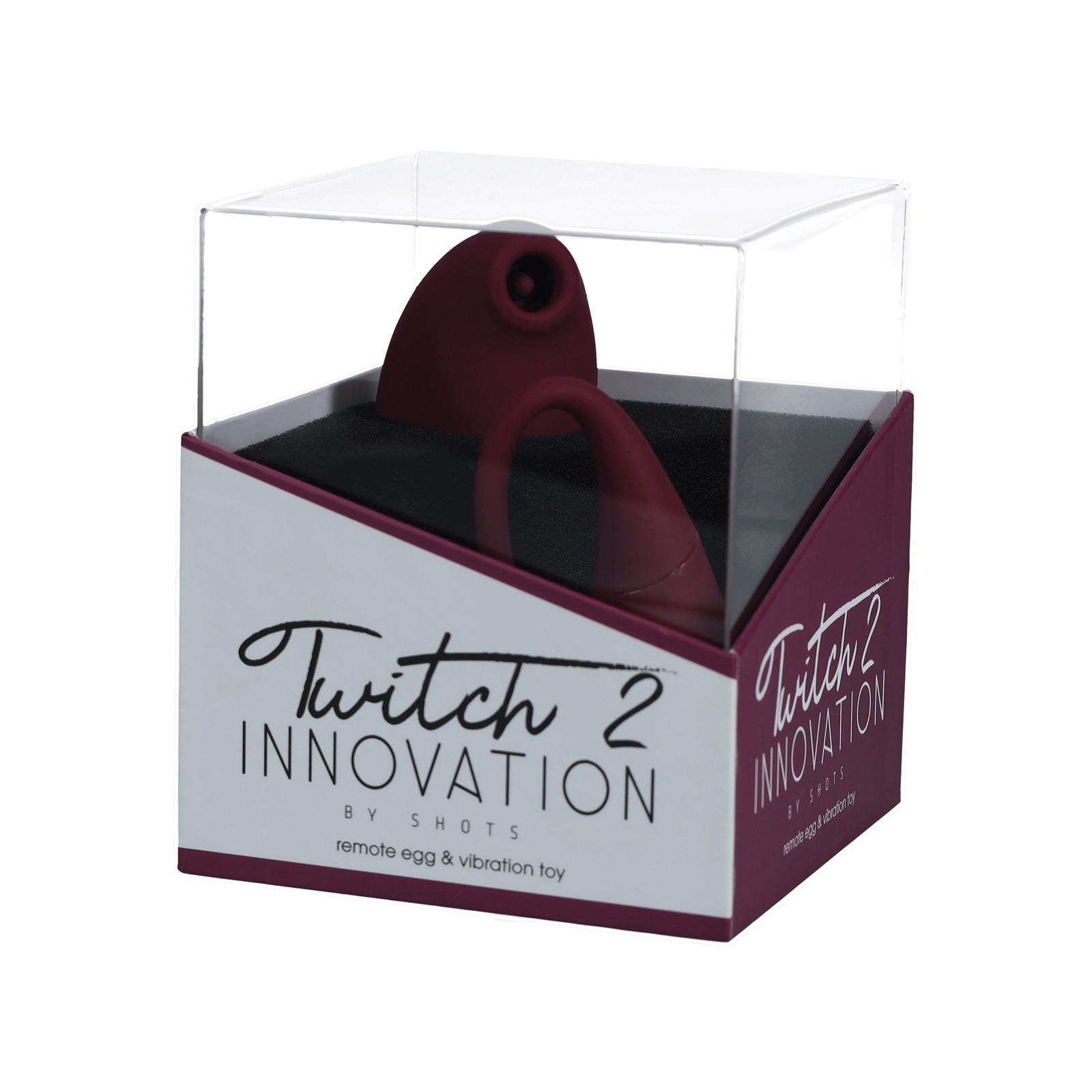 Shots Twitch 2 Vibrator Remote Control Burgundy Shots Twitch 2 Vibrator Remote Control Burgundy