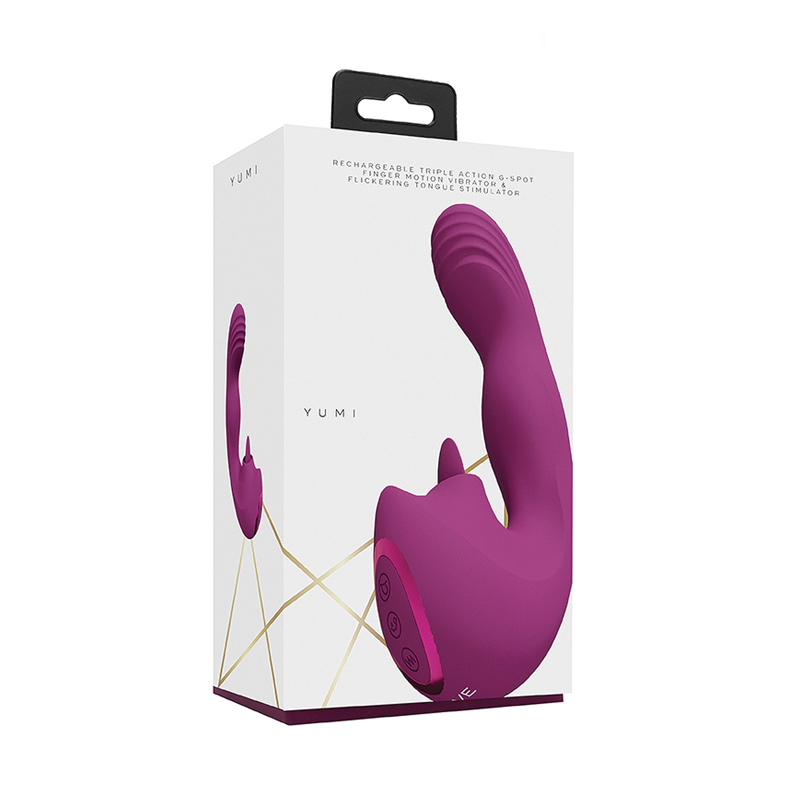 Vibrador y Estimulador de Punto G Triplo Acción Yumi Rosa Vibrador y Estimulador de Punto G Triplo Acción Yumi Rosa