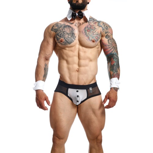 Male Basics Brief MOB Maitre D con Moño y Puños Franceses