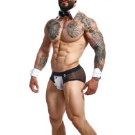 Male Basics Brief MOB Maitre D con Moño y Puños Franceses