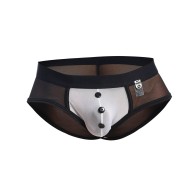 Male Basics Brief MOB Maitre D con Moño y Puños Franceses