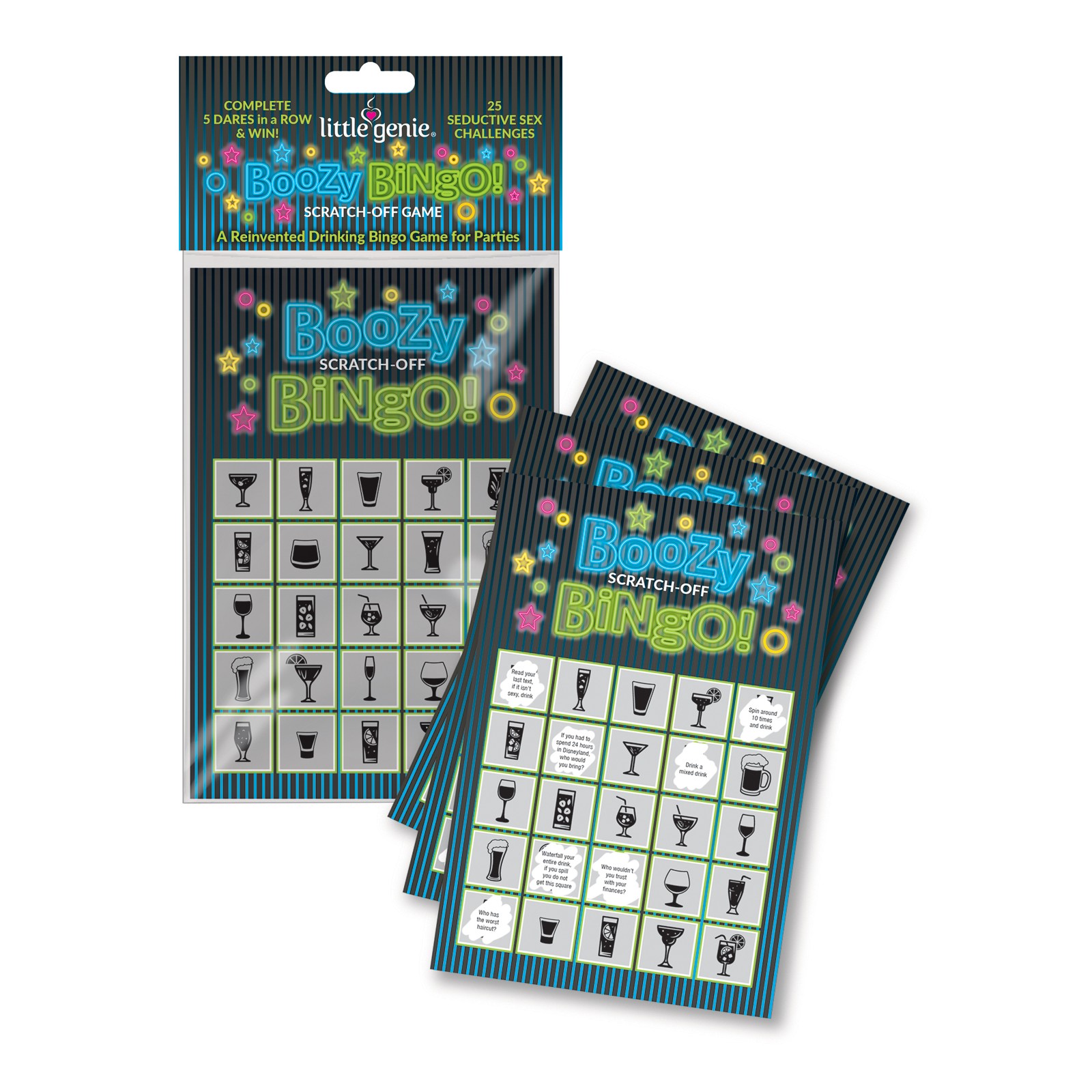 Boozy Bingo Drinking Game Scratch-Off Fun Boozy Bingo Drinking Game Scratch-Off Fun