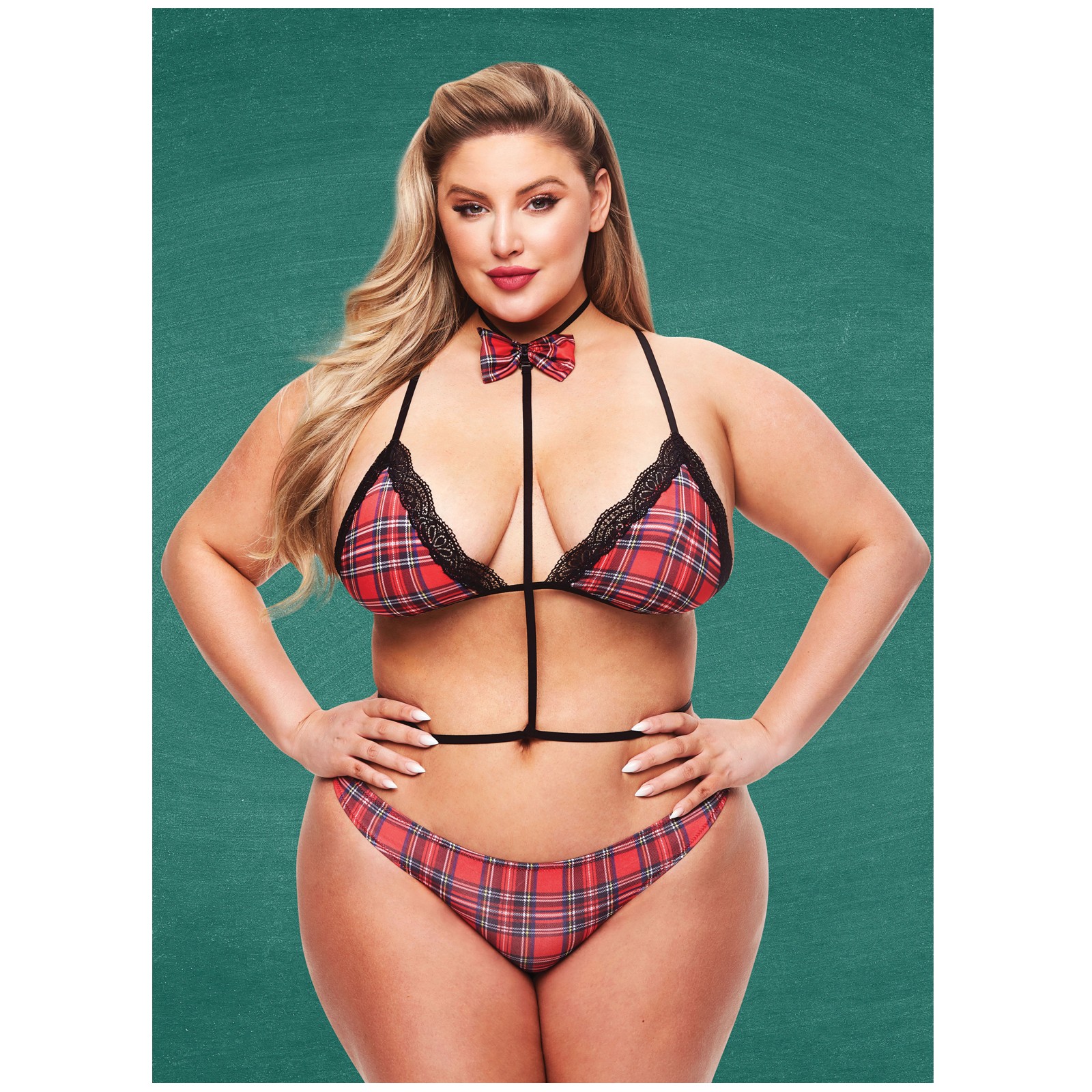 Conjunto de Estudiante Traviesa de Maestra Rojo Negro Conjunto de Estudiante Traviesa de Maestra Rojo Negro