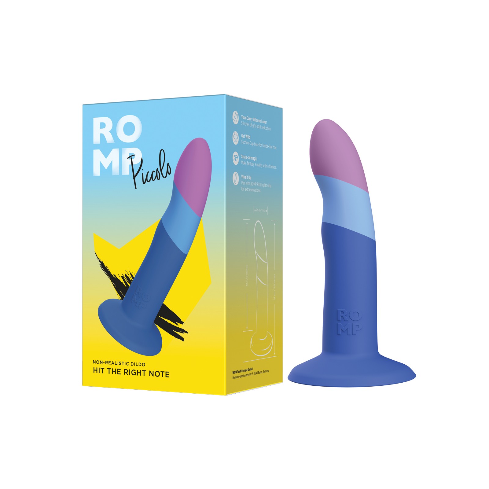 ROMP Piccolo Colorful Dildo for G-Spot P-Spot ROMP Piccolo Colorful Dildo for G-Spot P-Spot
