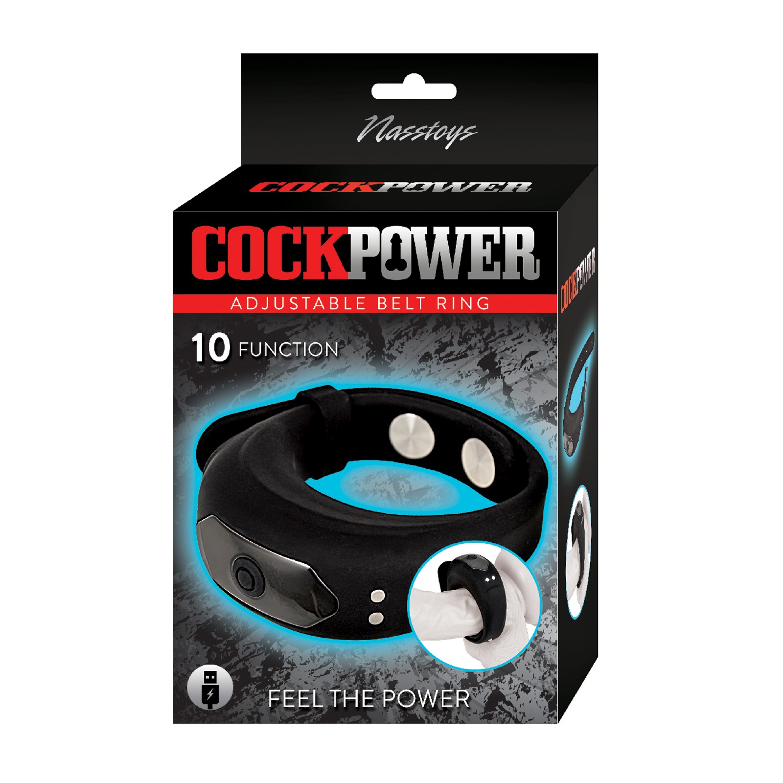 Cockpower Adjustable Belt Ring - Black Cockpower Adjustable Belt Ring - Black
