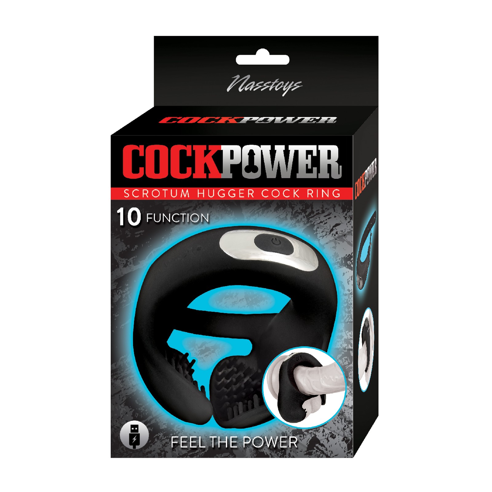 Cockpower Scrotum Hugger Cock Ring Black Cockpower Scrotum Hugger Cock Ring Black