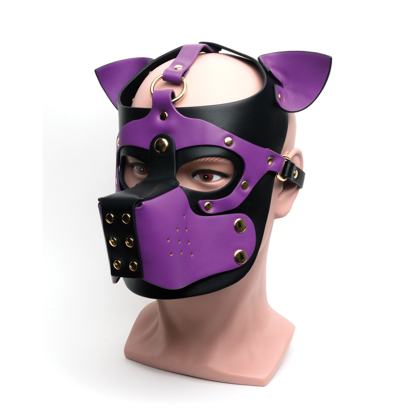 Capucha Bondage 665 Perro Negro/Púrpura Capucha Bondage 665 Perro Negro/Púrpura