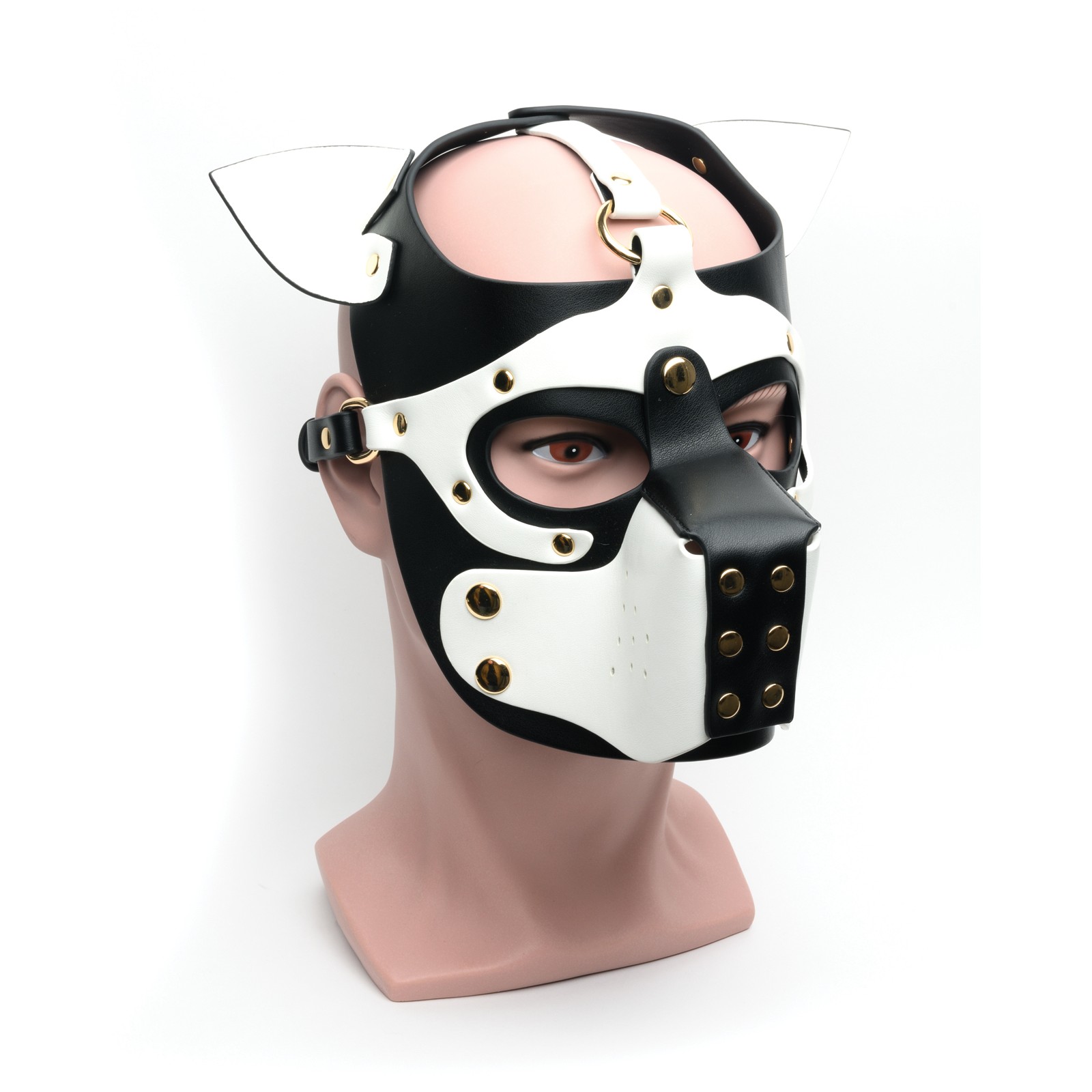 665 Bondage Pup Hood - Black/White 665 Bondage Pup Hood - Black/White