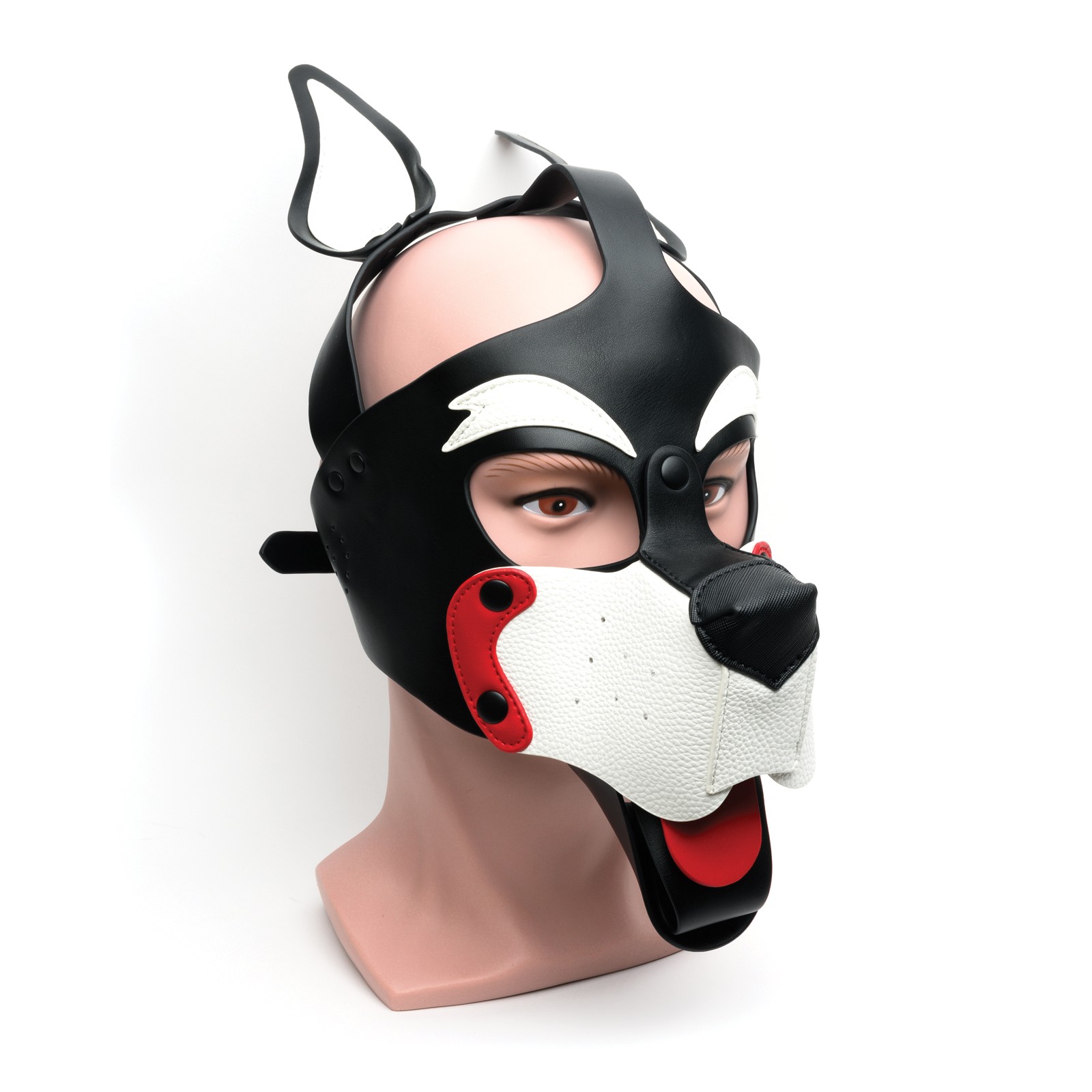 Playful Pup Hood Black White Red Playful Pup Hood Black White Red