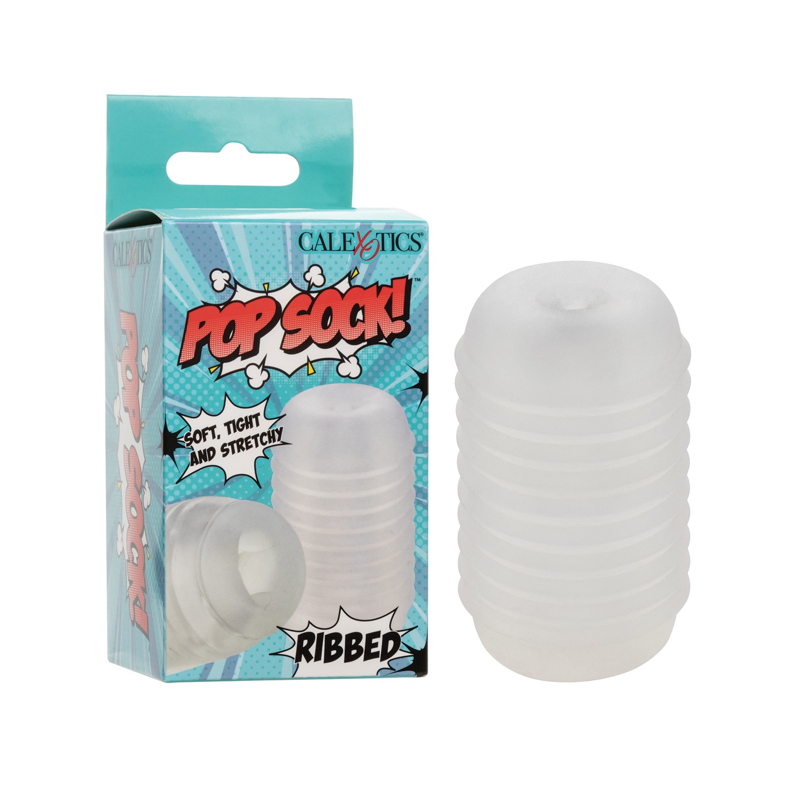 Pop Sock Ribbed Masturbator Clear Pop Sock Ribbed Masturbator Clear