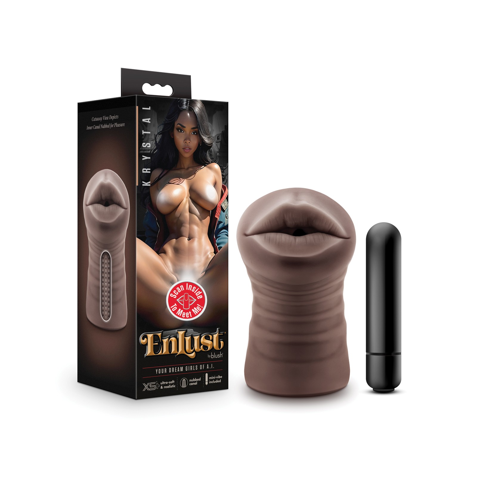 Blush EnLust Mouth Stroker with Vibrating Bullet Blush EnLust Mouth Stroker with Vibrating Bullet