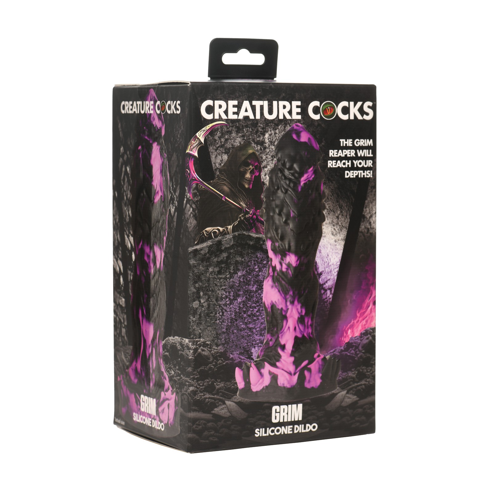 Creature Cocks Grim Silicone Dildo Black Purple Creature Cocks Grim Silicone Dildo Black Purple