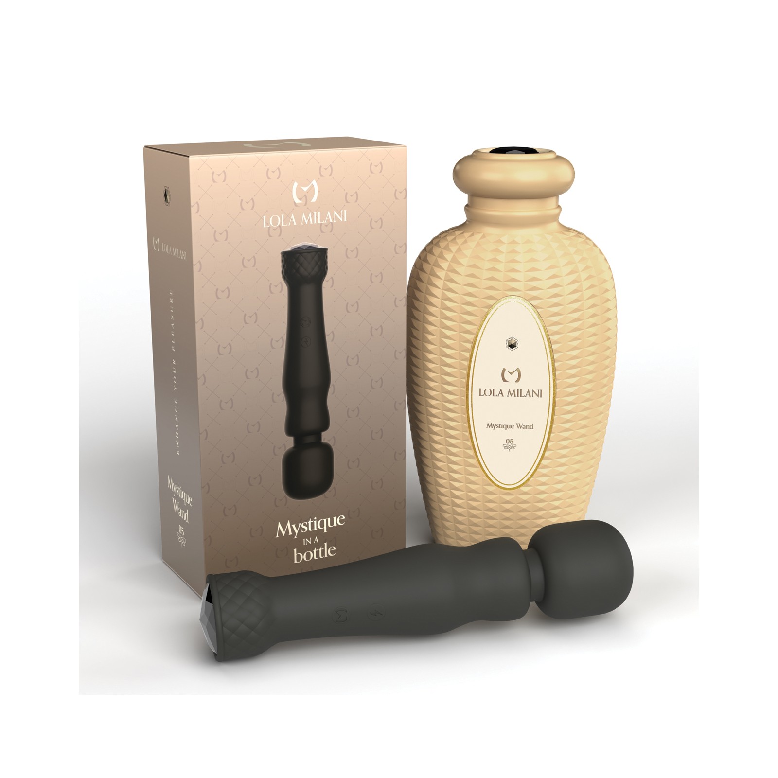 Varita Mystique Lola Milani Negra Botella Taupe Varita Mystique Lola Milani Negra Botella Taupe