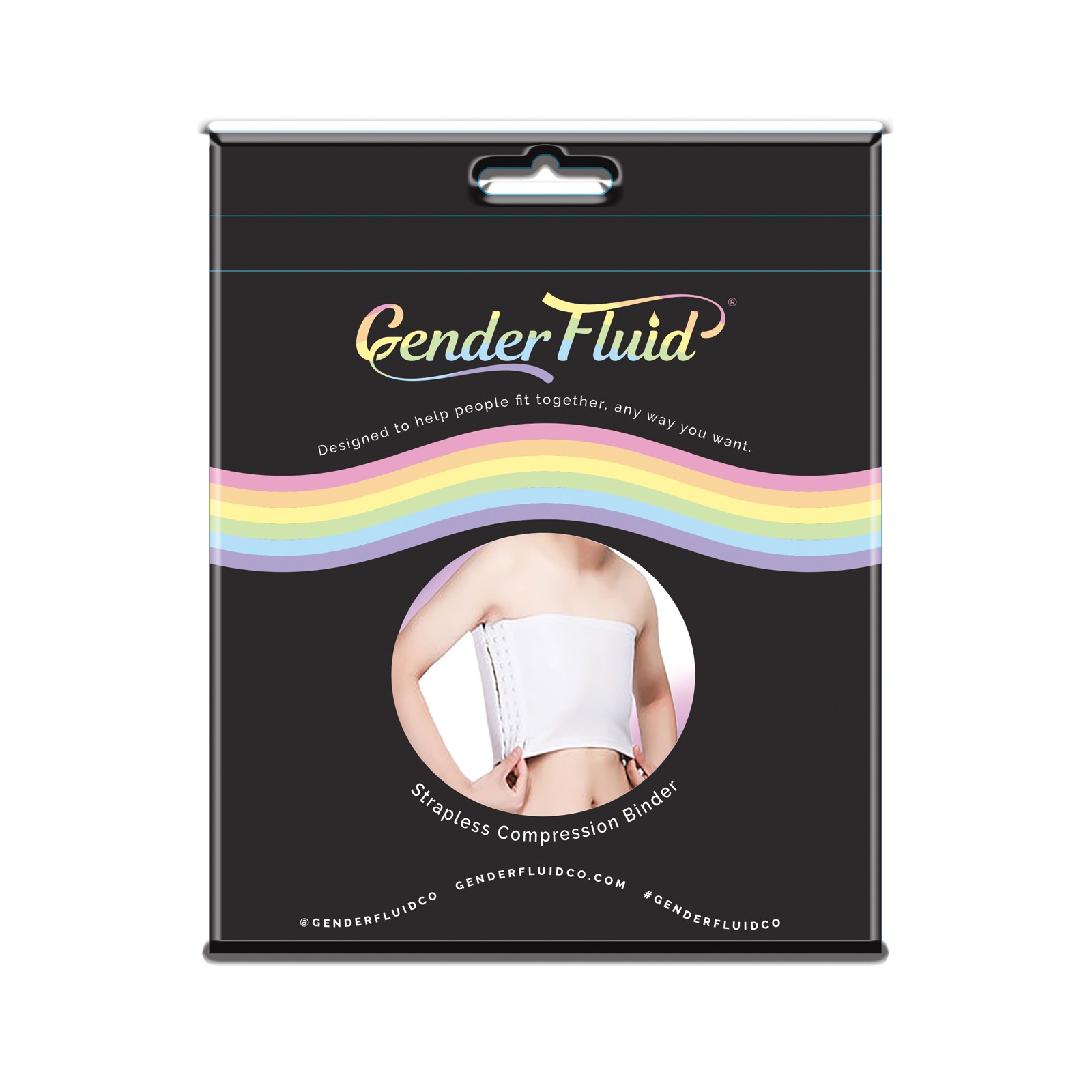 Compresor de Pecho Sin Tirantes Gender Fluid - XXL Blanco Compresor de Pecho Sin Tirantes Gender Fluid - XXL Blanco