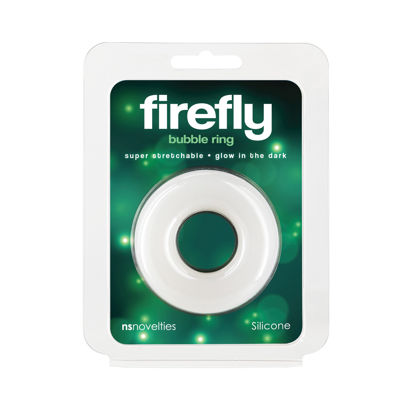 Firefly Glow-in-the-Dark Bubble Cock Ring - Large White Firefly Glow-in-the-Dark Bubble Cock Ring - Large White