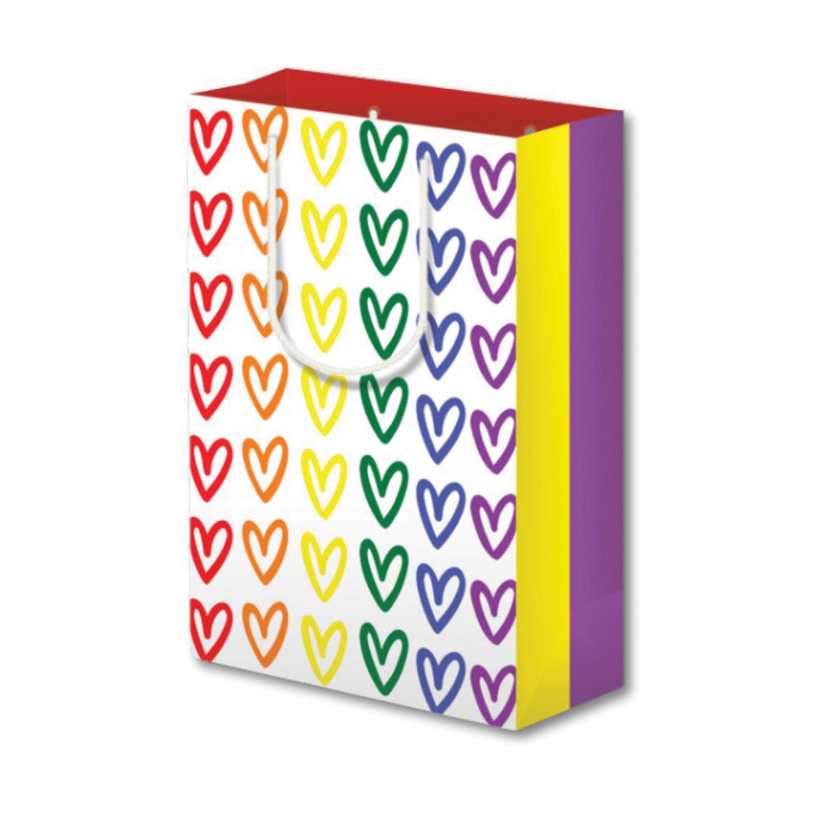 Bolsa de Regalo Grande Corazones del Orgullo para Ocasiones Especiales Bolsa de Regalo Grande Corazones del Orgullo para Ocasiones Especiales