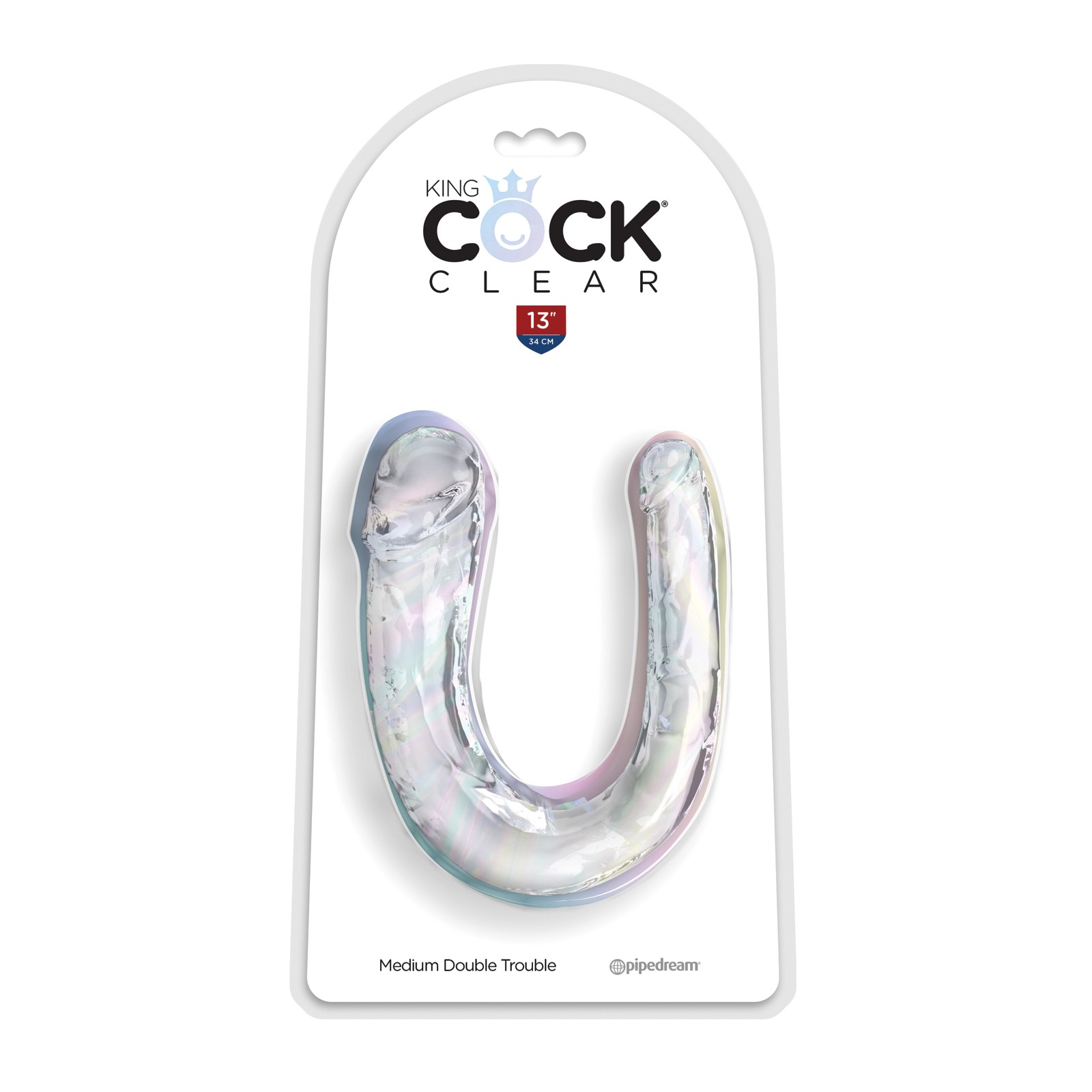 Dildo Doble Clear Medium King Cock Realista Dildo Doble Clear Medium King Cock Realista