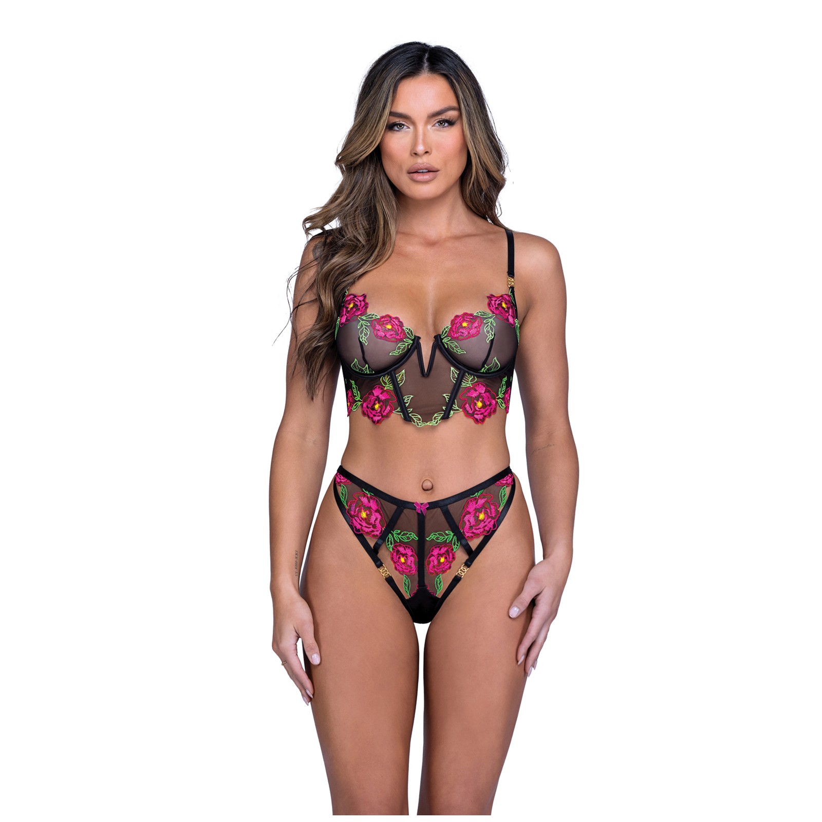 Conjunto Bra Peony Paradise - Negro XL Conjunto Bra Peony Paradise - Negro XL