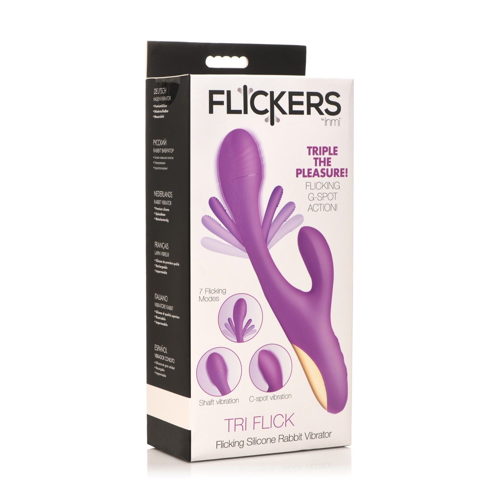 Inmi Tri-Flick Rabbit Vibrator Purple Intense Pleasure Inmi Tri-Flick Rabbit Vibrator Purple Intense Pleasure