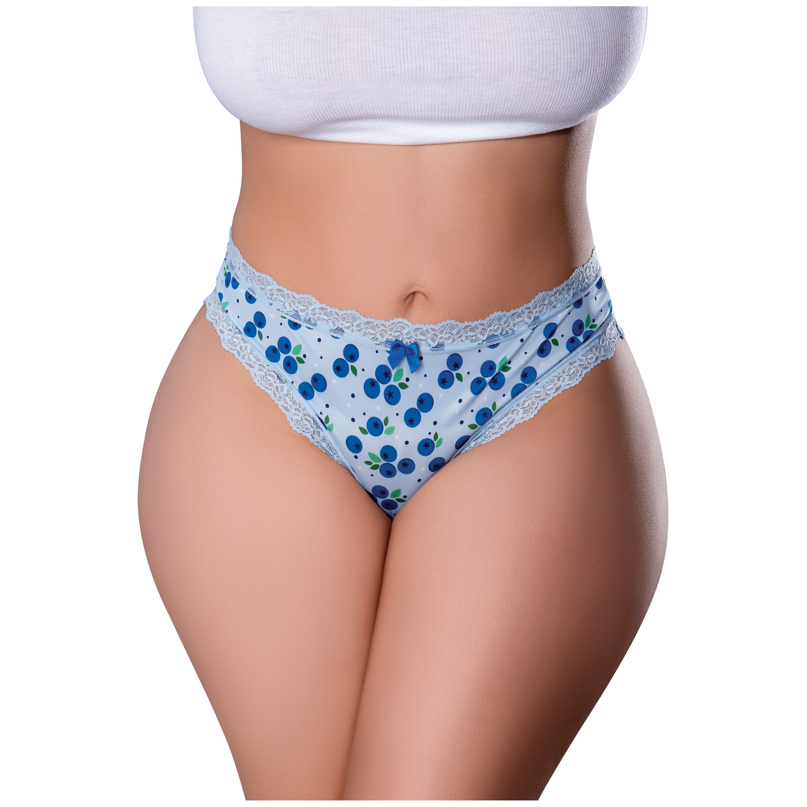 Sweet Treats Crotchless Thong Blue Edible Lube Sweet Treats Crotchless Thong Blue Edible Lube