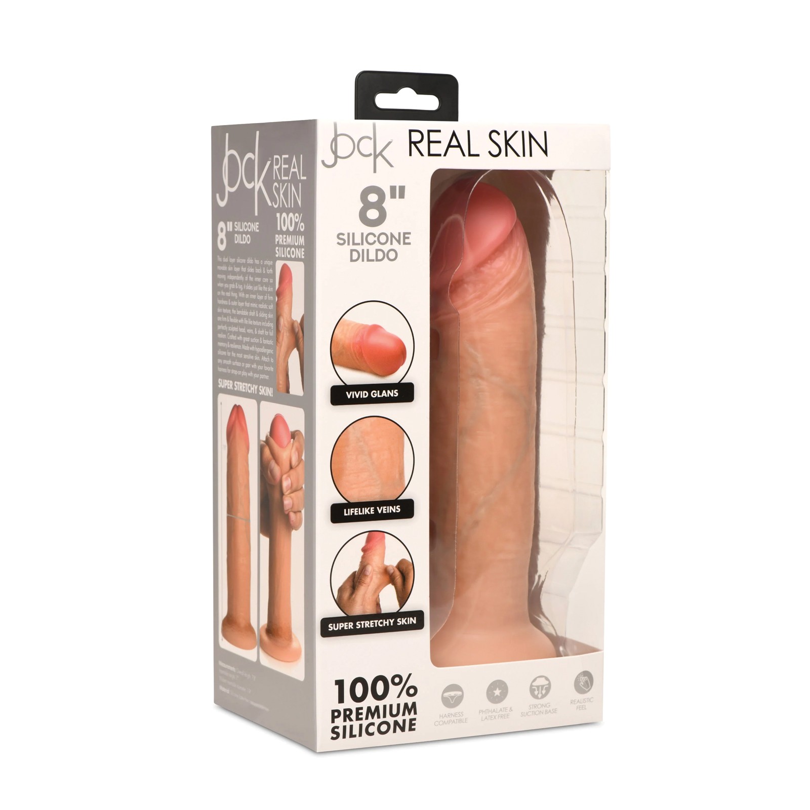 Curve Toys Jock Real Skin Silicone 8" Dildo Curve Toys Jock Real Skin Silicone 8" Dildo