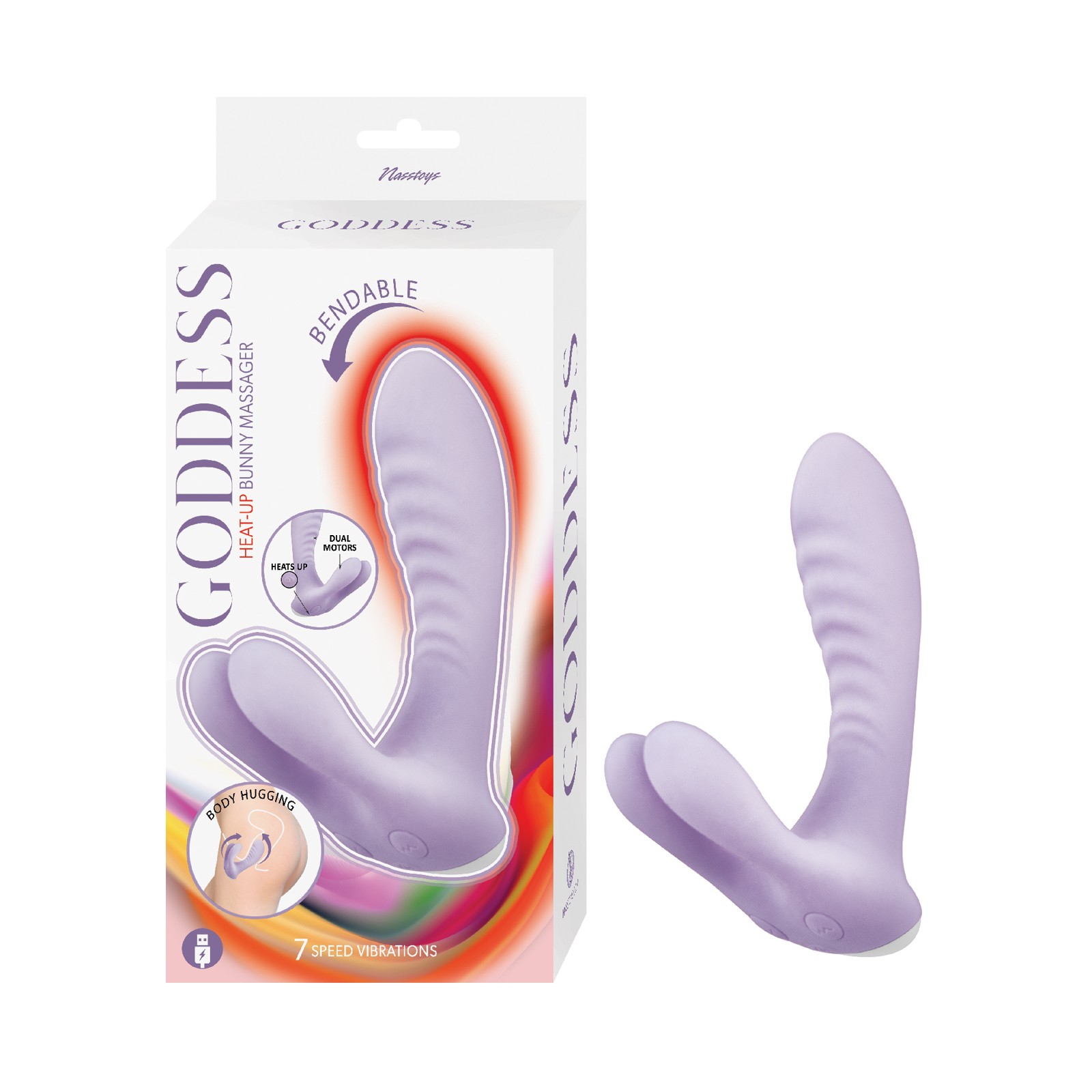 Vibrador Conejito Goddess Calentador Estimulación Doble Vibrador Conejito Goddess Calentador Estimulación Doble