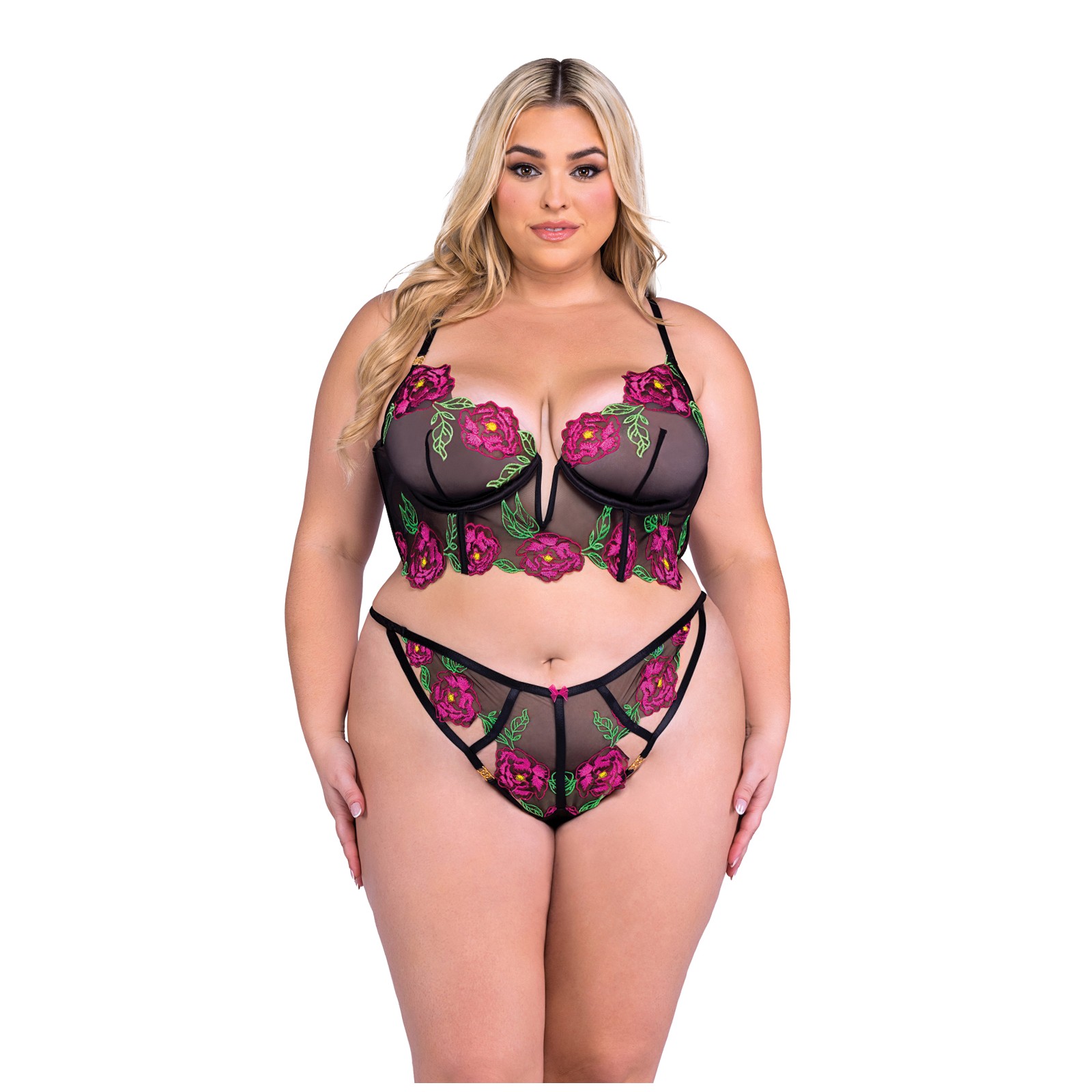 Peony Paradise Underwire Bralette and G-String for Floral Elegance Peony Paradise Underwire Bralette and G-String for Floral Elegance