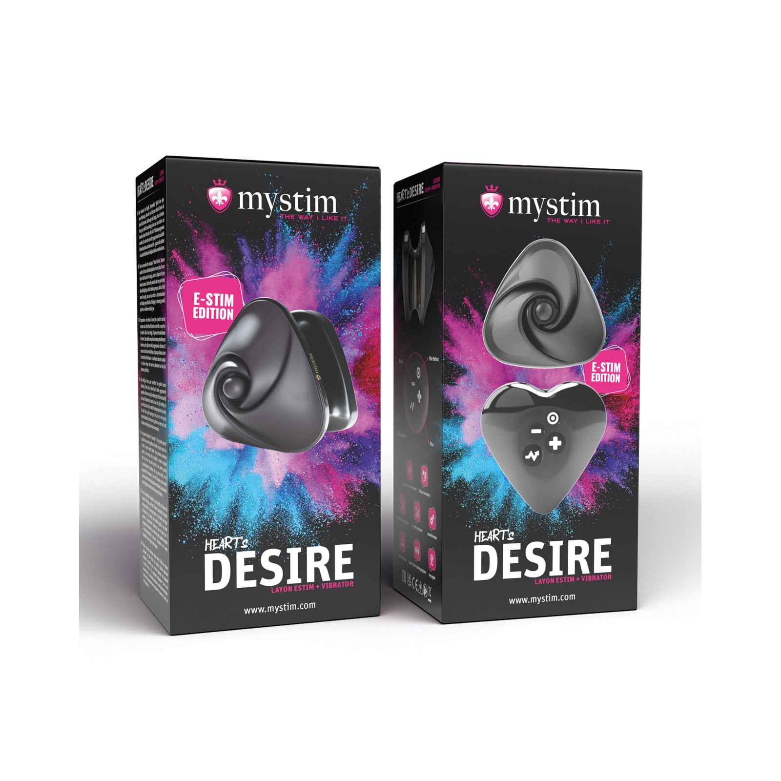 Vibrador eStim Hearts Desire Negro Vibrador eStim Hearts Desire Negro