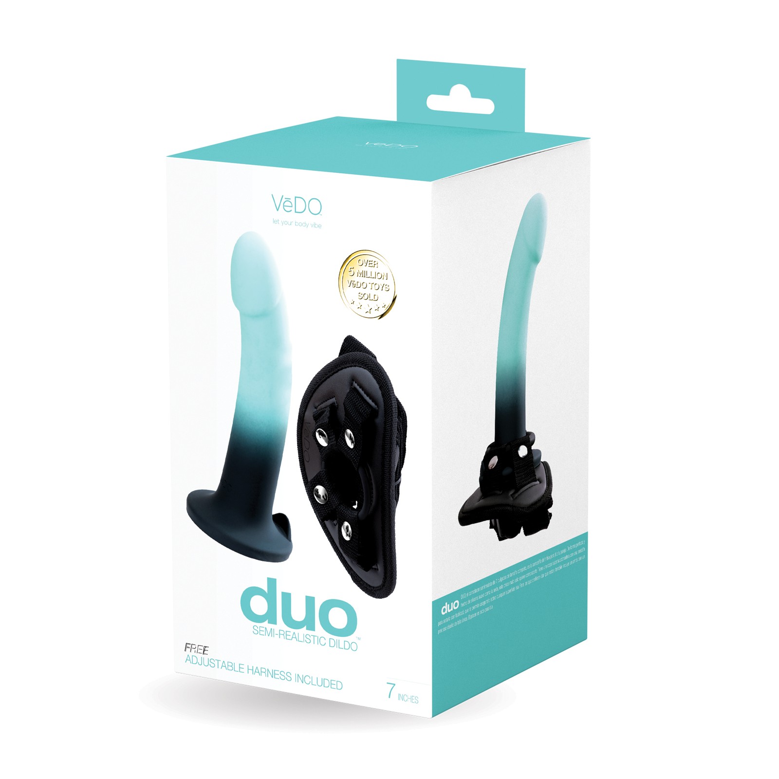 VeDO Duo Silicone Dildo & Harness for Ultimate Fun VeDO Duo Silicone Dildo & Harness for Ultimate Fun
