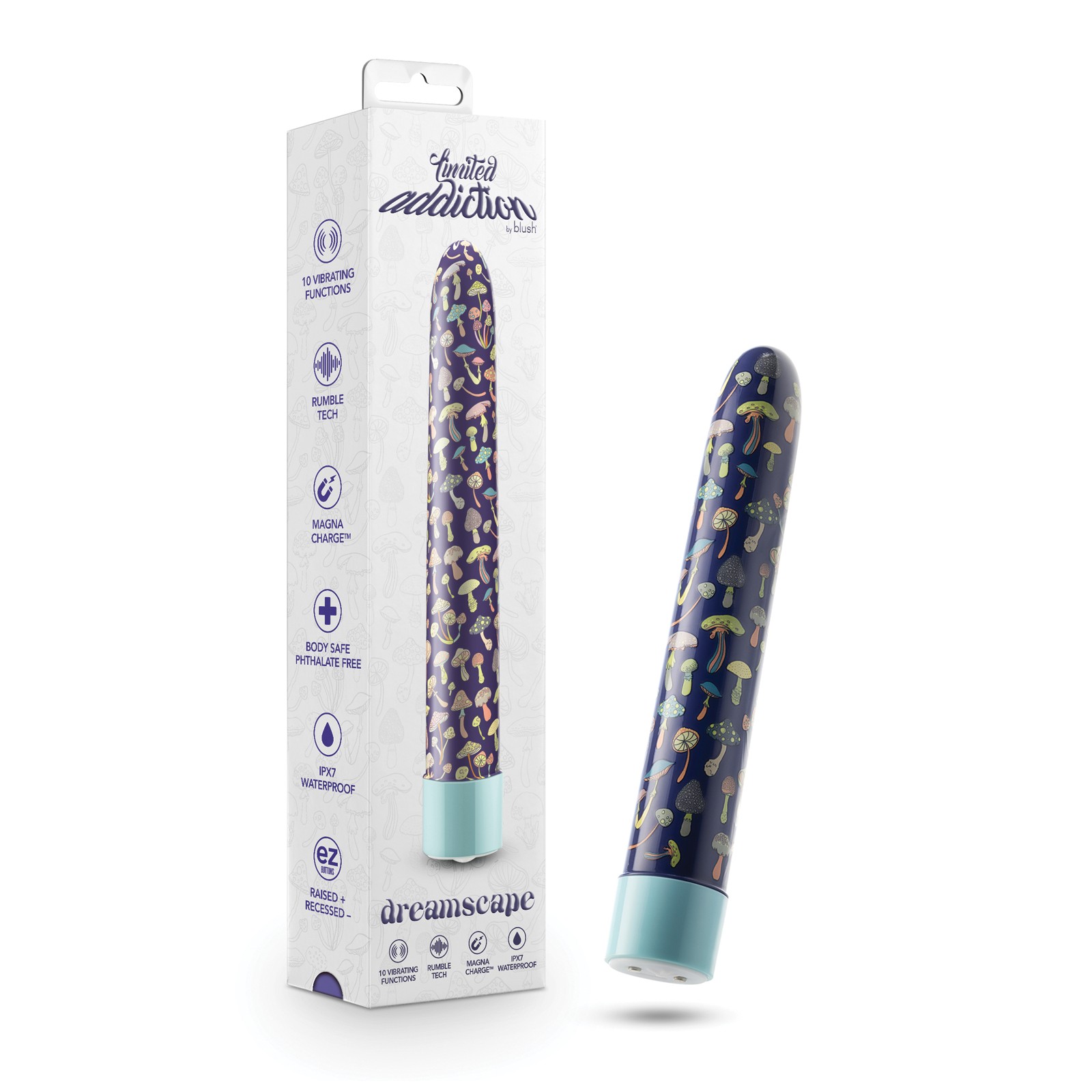 Vibrador Recargable Dreamscape de 7 Pulgadas - Azul Vibrador Recargable Dreamscape de 7 Pulgadas - Azul