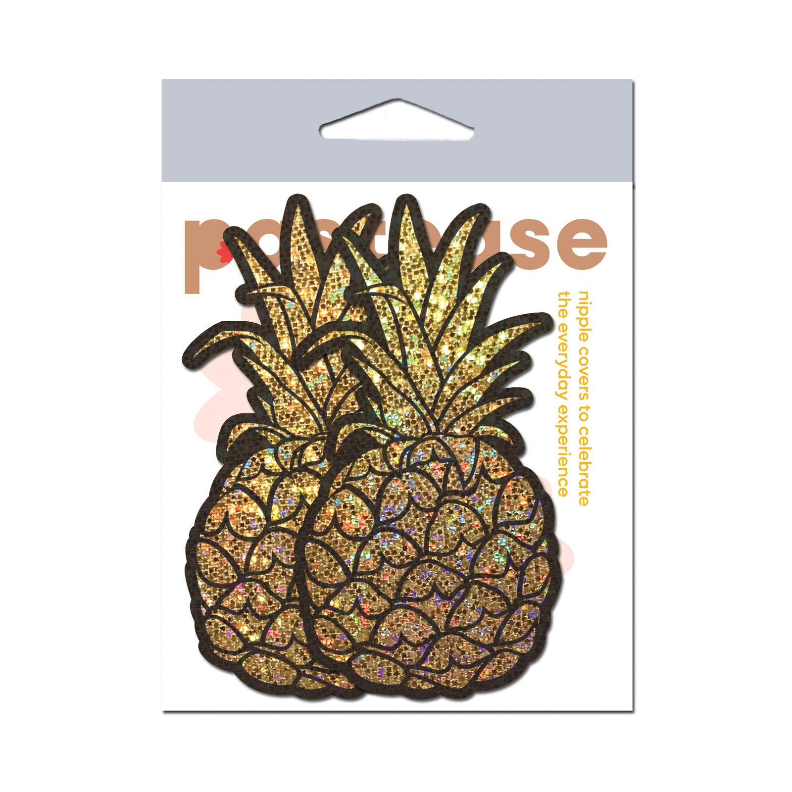 Pastease Premium Glitter Pineapple Nipple Covers Gold Pastease Premium Glitter Pineapple Nipple Covers Gold